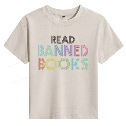 Pagewings Read Banned Books Women's Washed T-shirt