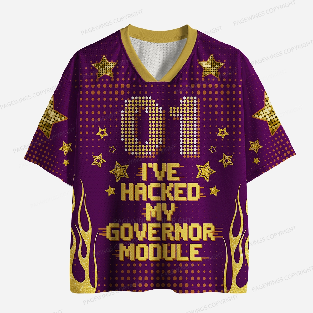 Pagewings I've Hacked My Governor Module Unisex Mesh Jersey