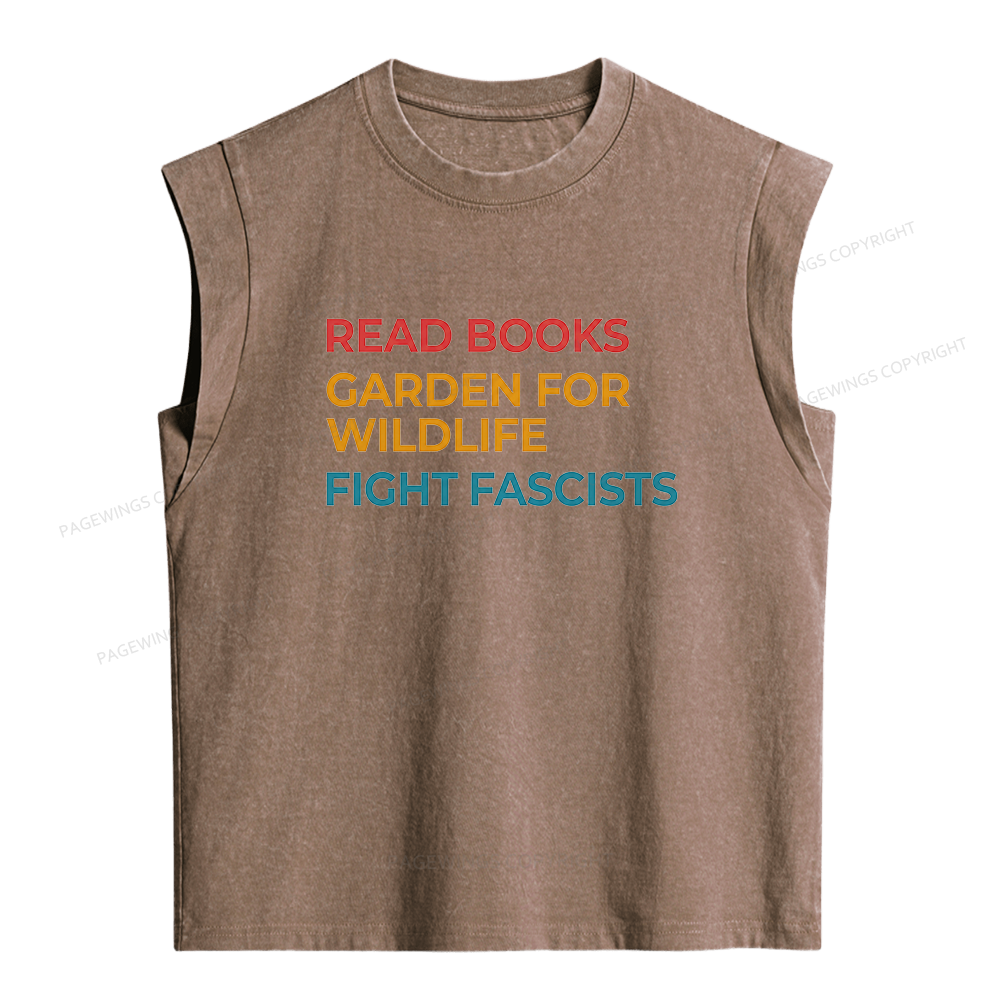 Pagewings Read Books Garden Women's Washed Tank Top