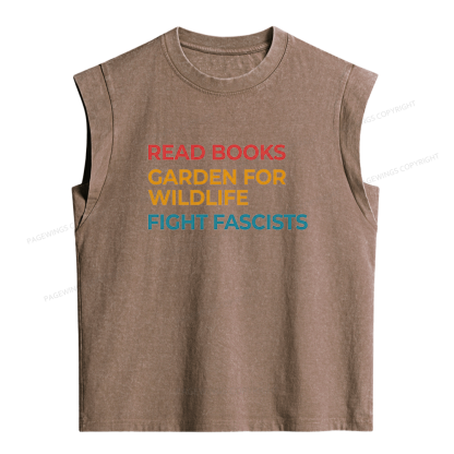 Pagewings Read Books Garden Women's Washed Tank Top