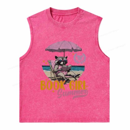 Pagewings Book Girl Summer Washed Tank Top