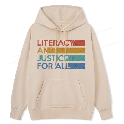Pagewing Literacy and Justice For All Unisex Classic Hoodie