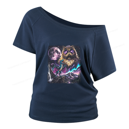 Pagewings Sci Fi Books Lover Women Off Shoulder T-shirts