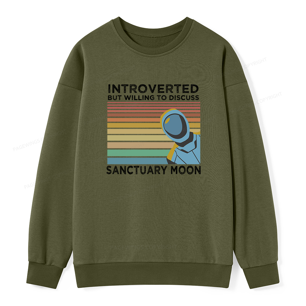 Pagewings Introverted But Willing to Discuss Sanctuary Moon Unisex Classic Sweatshirt