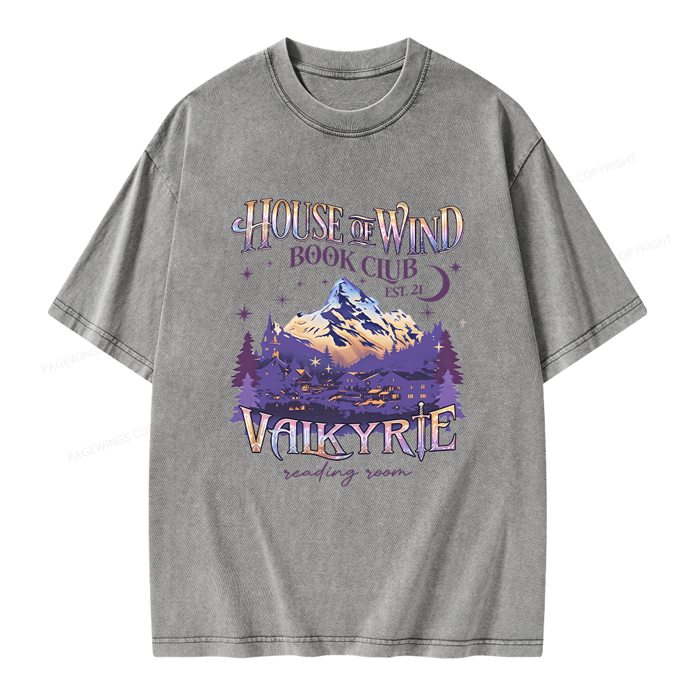 Pagewings Fantasy Book Unisex Washed T-shirt