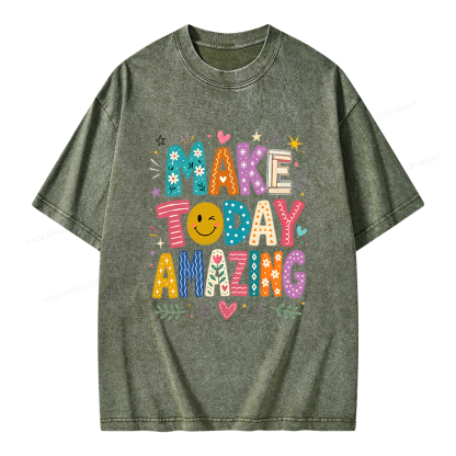 Pagewings Make Today Amazing Unisex Washed T-shirt