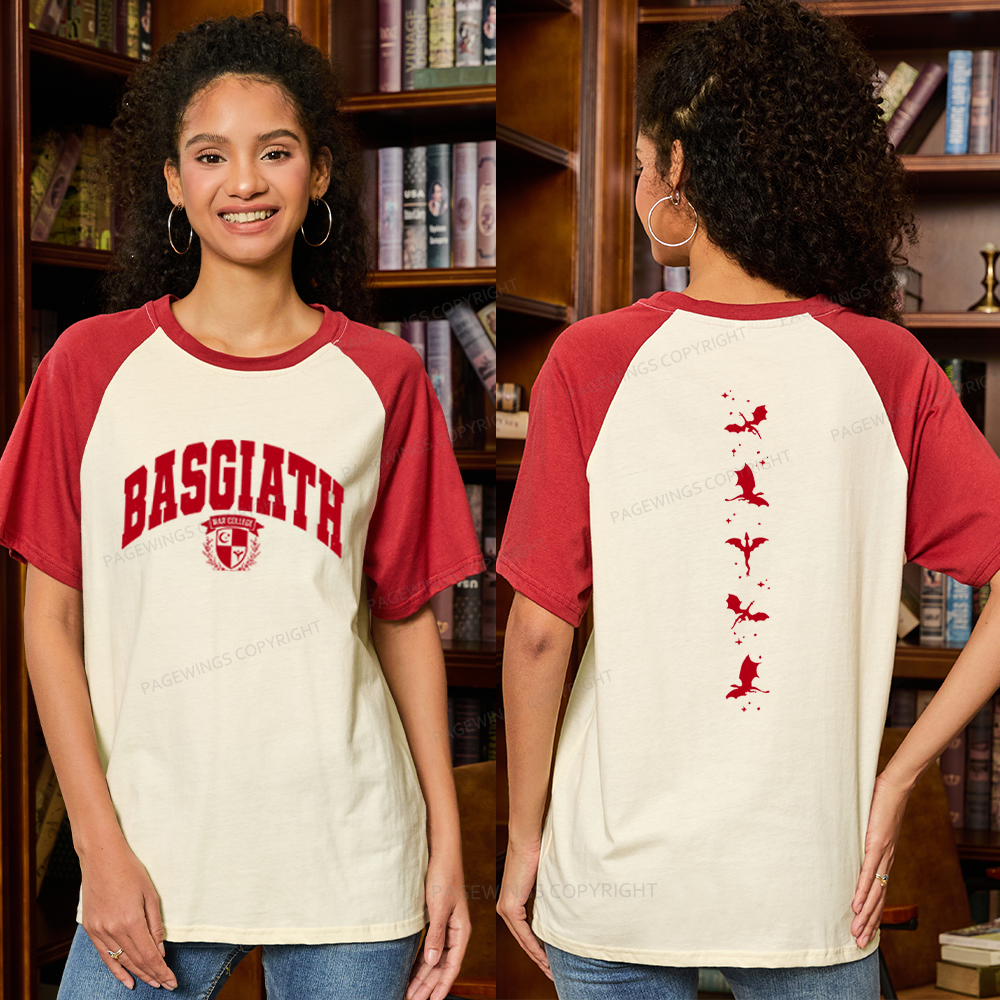 Pagewings Fantasy Bookish Raglan T-shirt