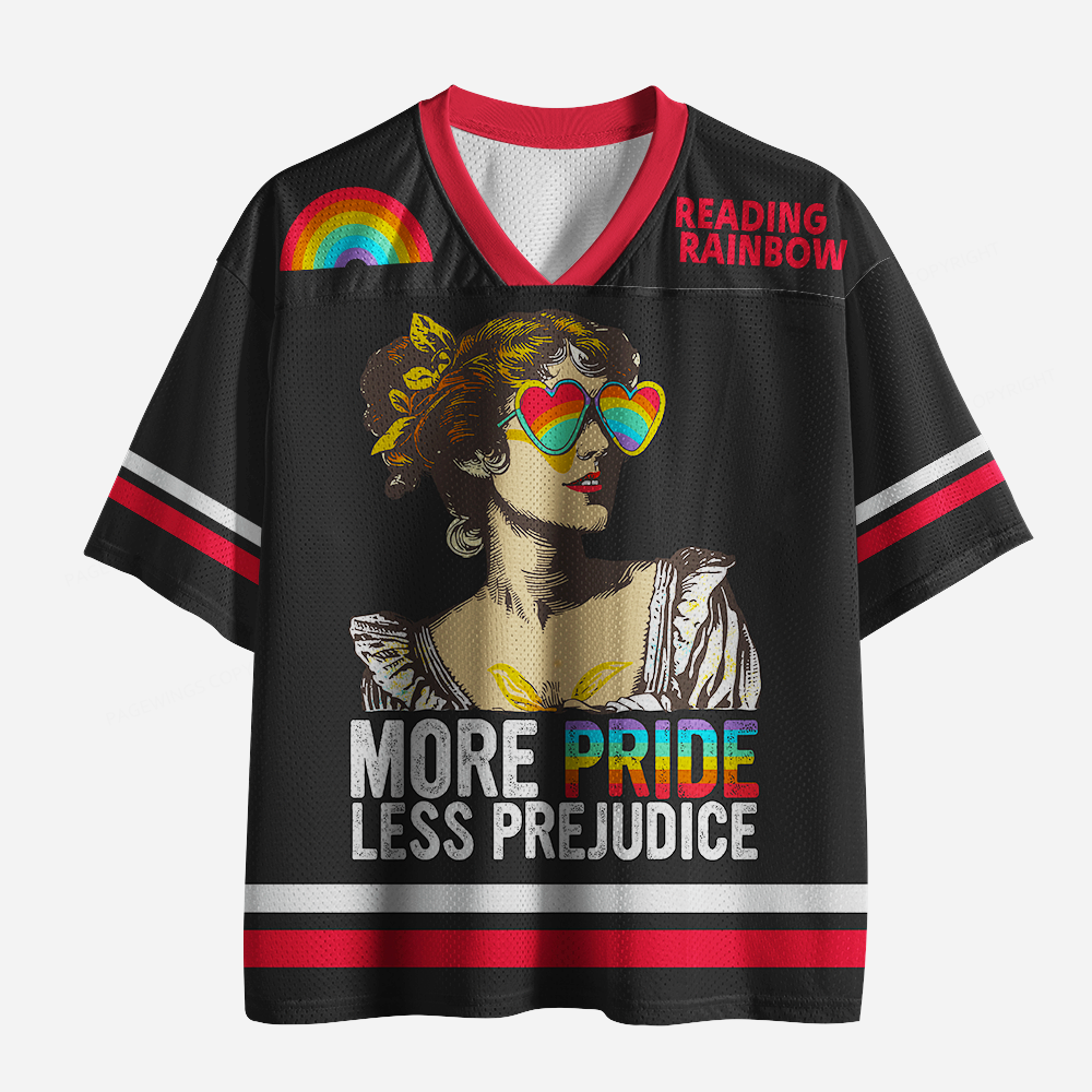Pagewings More Pride Less Prejudice Unisex Mesh Jersey
