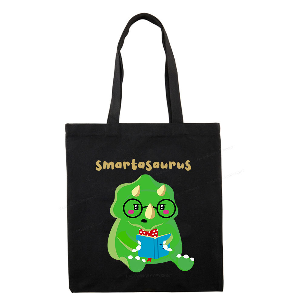 Pagewing Smart Dinosaur Is Reading Seriously Tote Bag