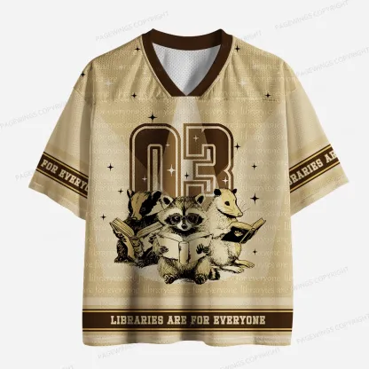 Pagewings Libraries Are For Everyone Unisex Mesh Jersey