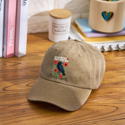 Pagewings Read Books Fight Fascism Washed Cap