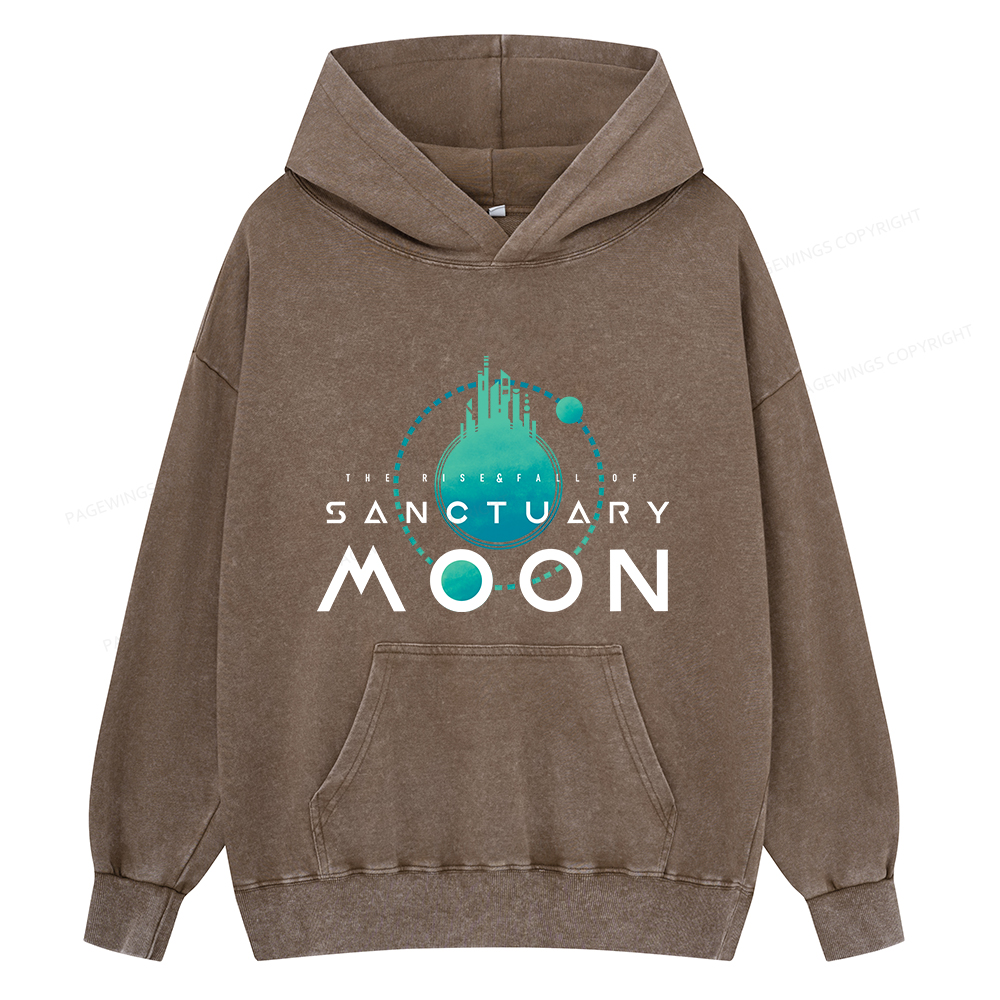 Pagewings Sanctuary Moon Unisex Washed Hoodie