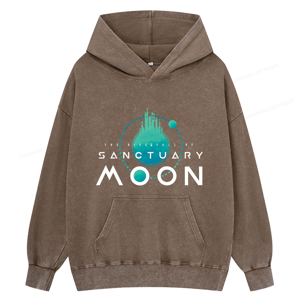 Pagewings Sanctuary Moon Unisex Washed Hoodie