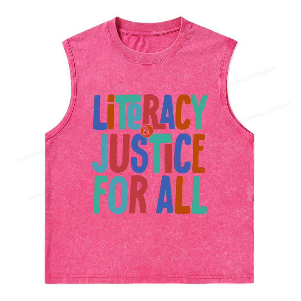 Pagewings Reading Book Club Shirt Unisex Washed Tank Top