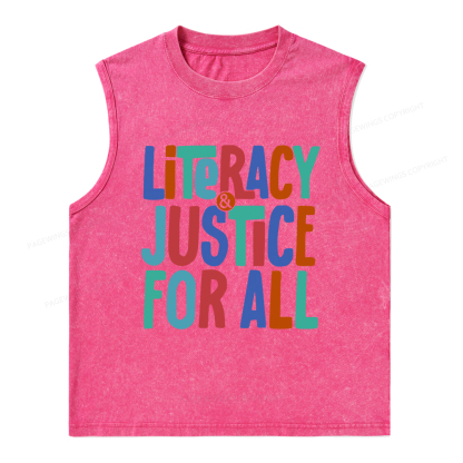 Pagewings Reading Book Club Shirt Unisex Washed Tank Top