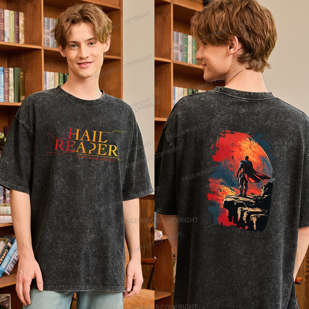 Pagewings Sci Fi Book Lover Unisex Washed T-shirt
