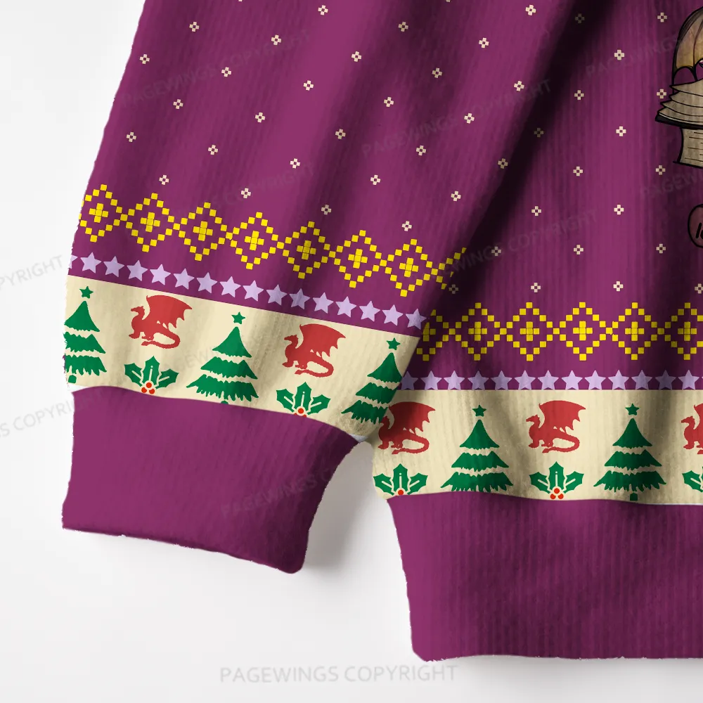 Pagewings Read Books Be Kind Unisex Ugly Knit Sweatshirt