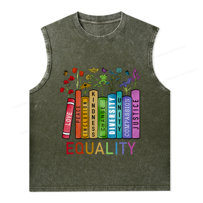 Pagewings Equal Rights Shirt Unisex Washed Tank Top