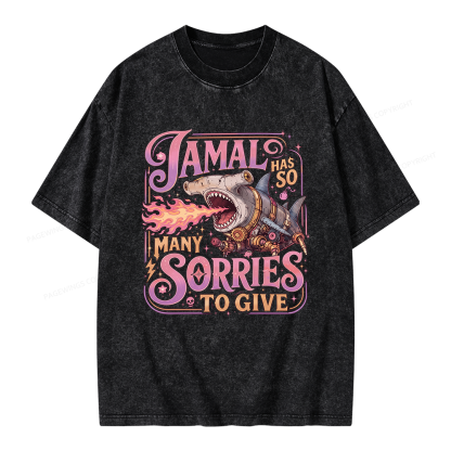 Pagewings So Many Sorries To Give Unisex Washed T-shirt