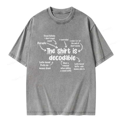 Pagewings The Shirt Is Decodable Unisex Washed T-shirt
