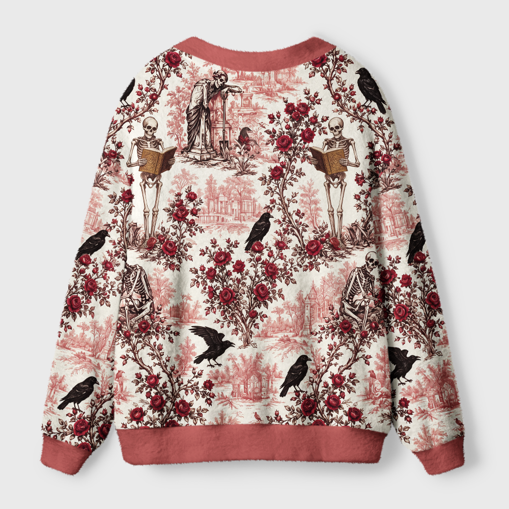 Pagewings Skull Reader Light Knit Unisex Cardigan Sweaters