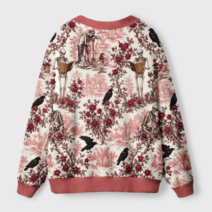 Pagewings Skull Reader Light Knit Unisex Cardigan Sweaters
