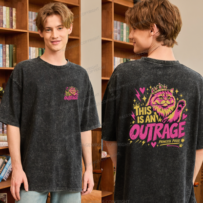 Pagewings This Is An Outrage Unisex Washed T-shirt