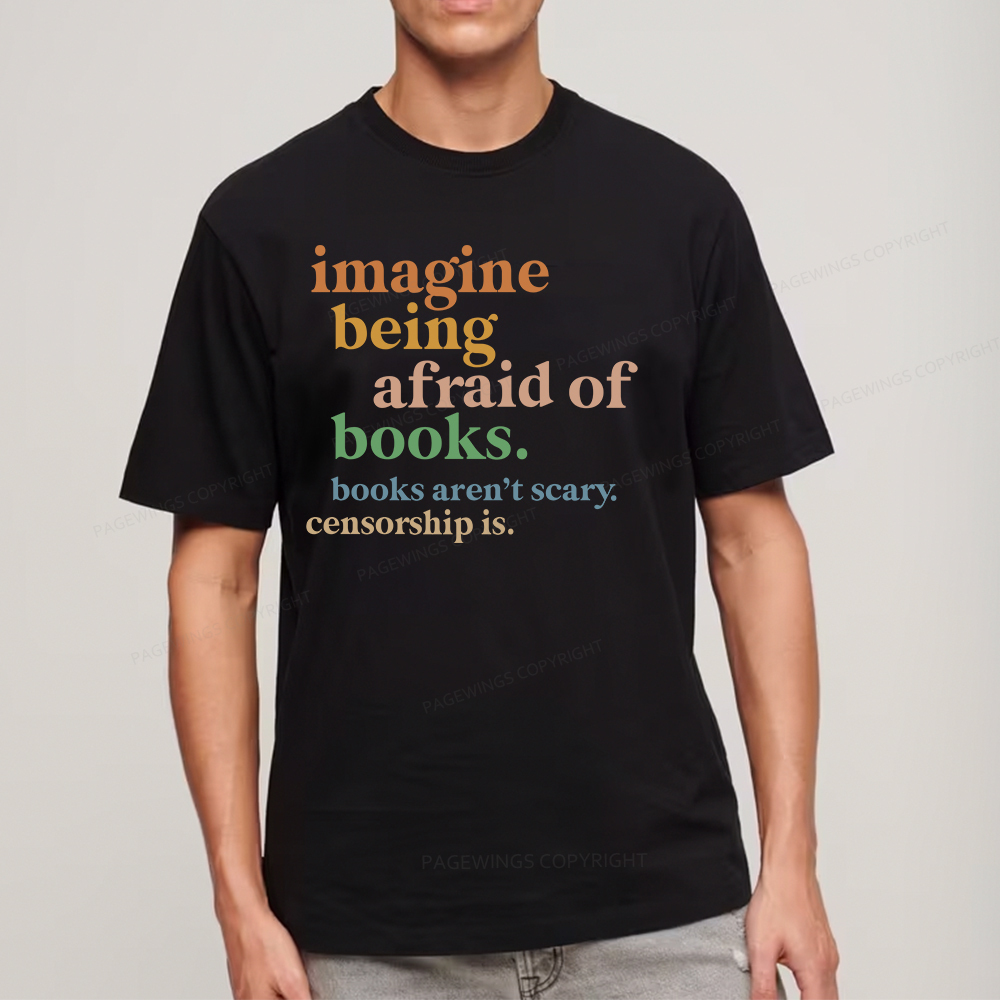 Pagewings Imagine Being Afraid Of Books Unisex Classic T-shirt