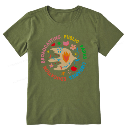 Pagewings Public Parks Libraries Education Broadcasting Unisex Classic T-shirt