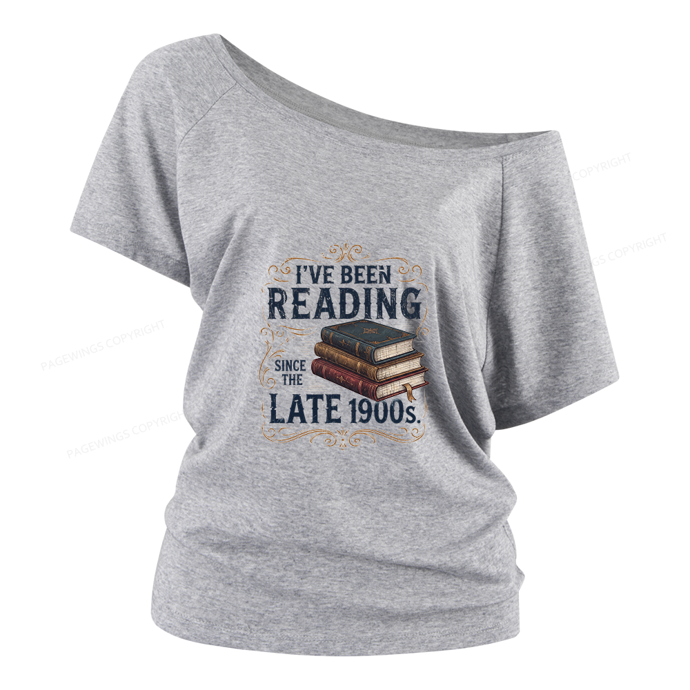 Pagewings Vintage Reading Since Late 1900s Women Off Shoulder T-shirts