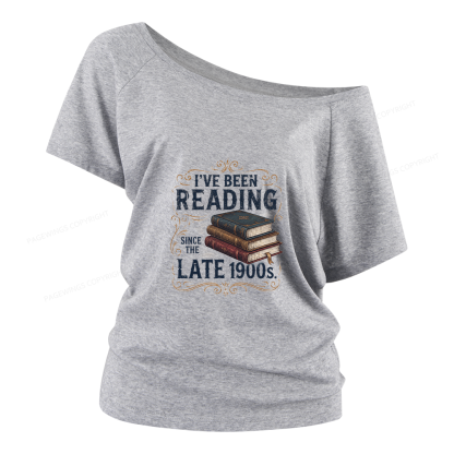 Pagewings Vintage Reading Since Late 1900s Women Off Shoulder T-shirts