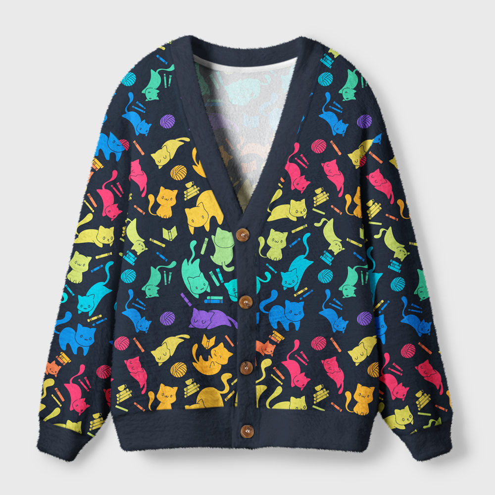 Pagewings Fantasy Reading Light Knit Unisex Cardigan Sweaters