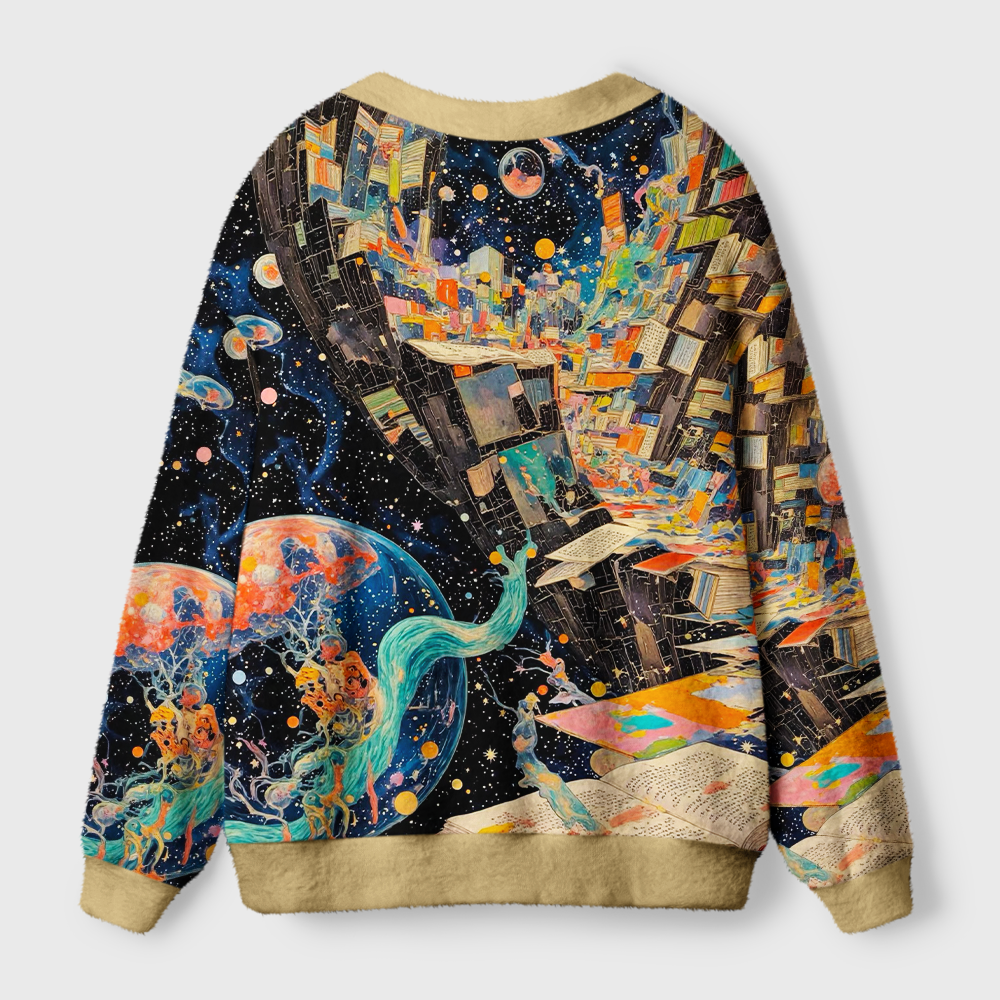 Pagewings Sci-Fi Book Lover Light Knit Unisex Cardigan Sweaters