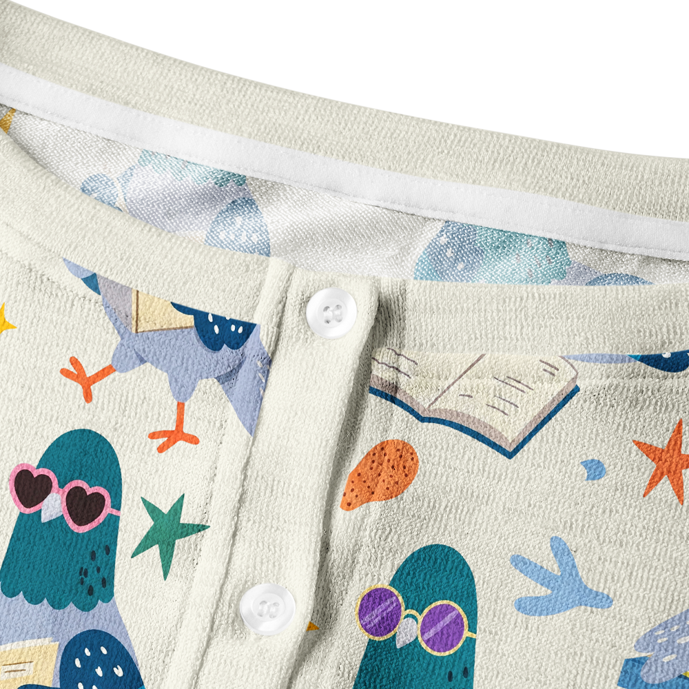 Pagewings Librarian Pigeon Crew Neck Cardigan Sweaters