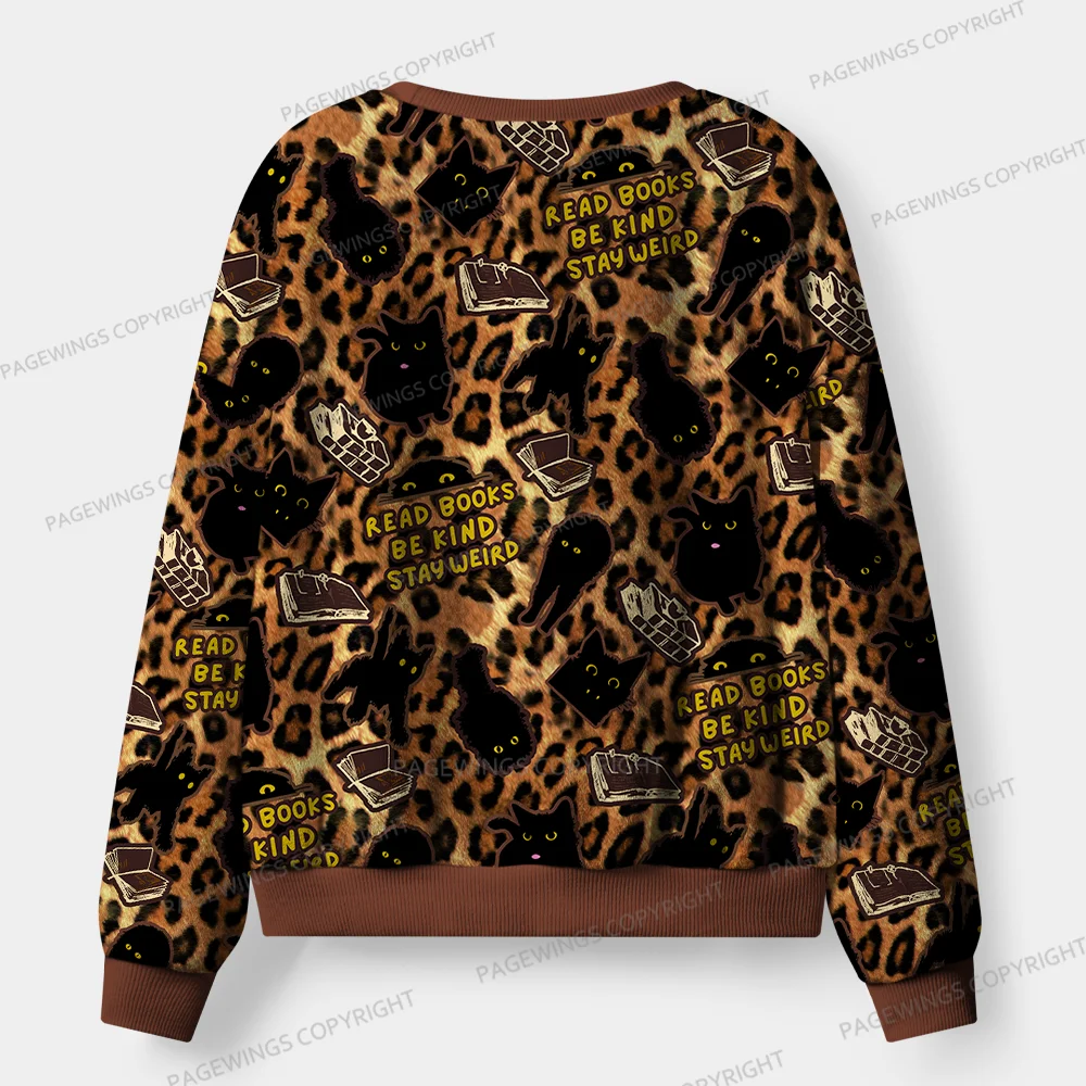 Pagewings Read Books Be Kind Stay Weird Unisex Flannel Pajama Set