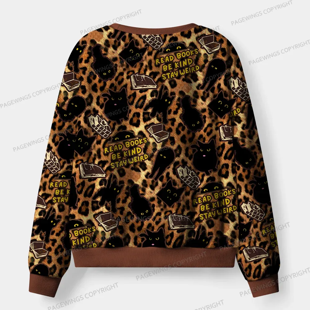 Pagewings Read Books Be Kind Stay Weird Unisex Flannel Pajama Set