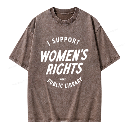 Pagewings I Support Womens Rights Unisex Washed T-shirt