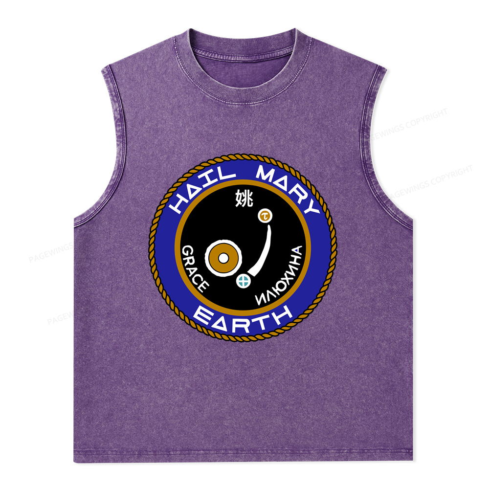 Pagewings Mission Patch Unisex Washed Tank Top