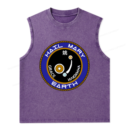 Pagewings Mission Patch Unisex Washed Tank Top