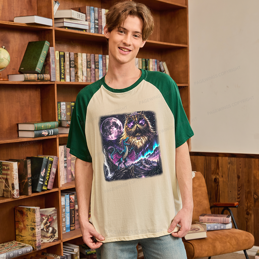 Pagewings Sci Fi Books Lover Raglan T-shirt