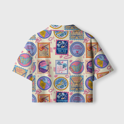 Pagewings In My Hockey Romance Era Camp Collar Women's Camp Shirt