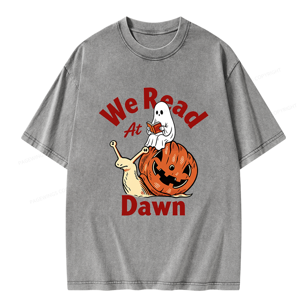 Pagewings We Read at Dawn Unisex Washed T-shirt
