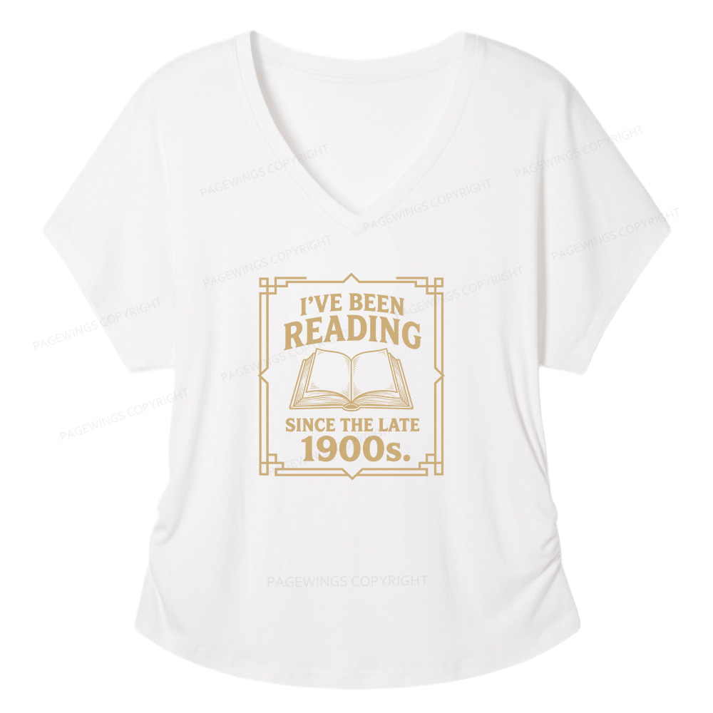 Pagewings I’ve Been Reading Soft Women's Modal V-neck T-shirt