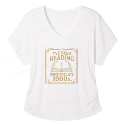 Pagewings I’ve Been Reading Soft Women's Modal V-neck T-shirt