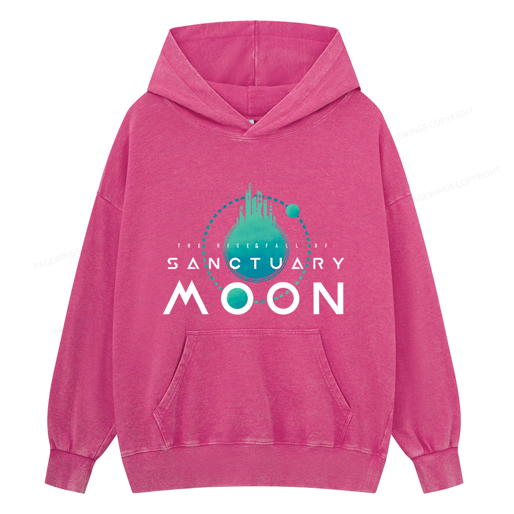 Pagewings Sanctuary Moon Unisex Washed Hoodie