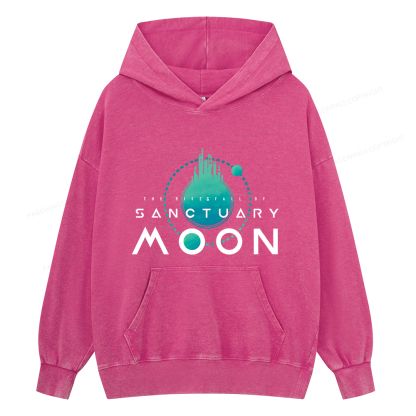 Pagewings Sanctuary Moon Unisex Washed Hoodie