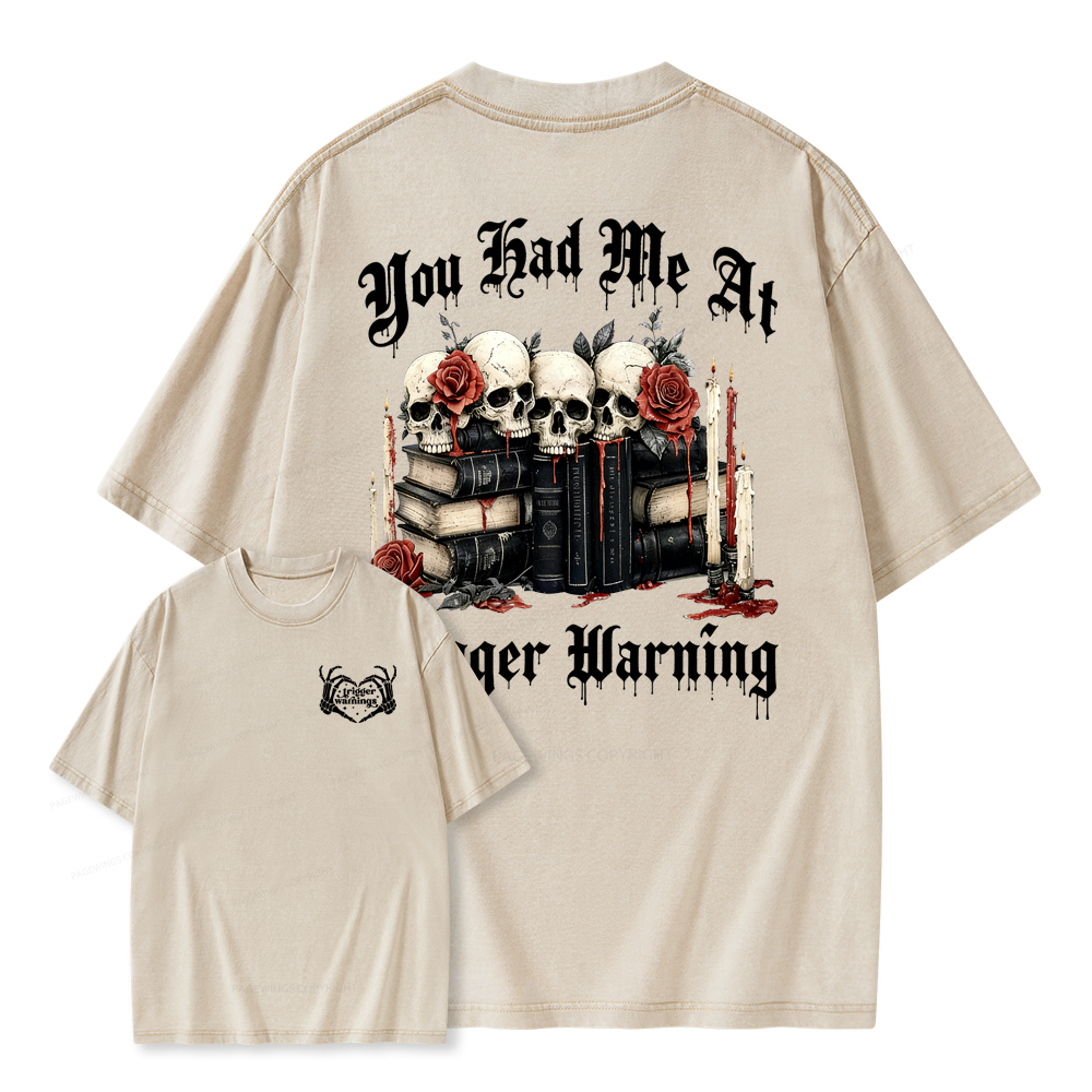 Pagewings Dark Romance Smut Unisex Washed T-shirt