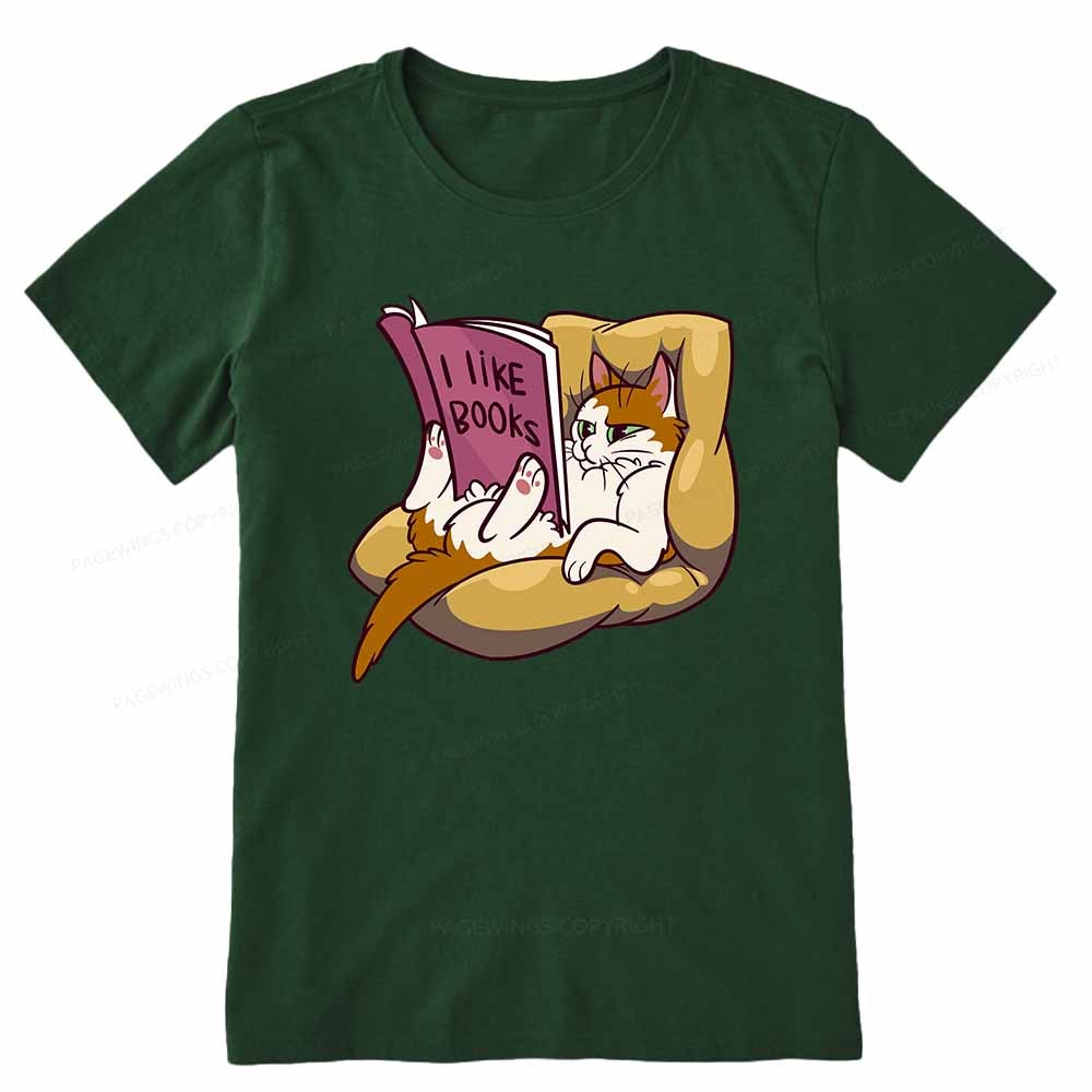Pagewings A Cat That Likes Reading Books Unisex Classic T-shirt