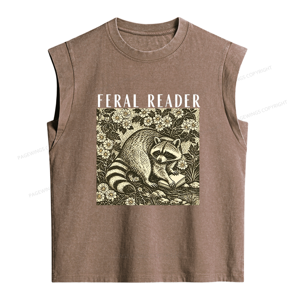 Pagewings Feeling Feral Women's Washed Tank Top