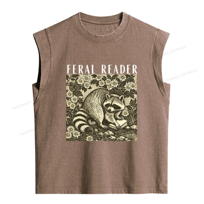 Pagewings Feeling Feral Women's Washed Tank Top